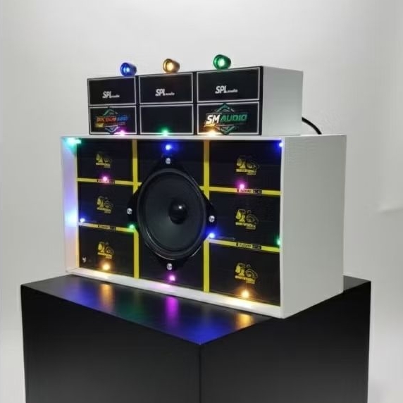 MINIATUR SOUND HOREG BLUETOOTH FULL LAMPU HIAS