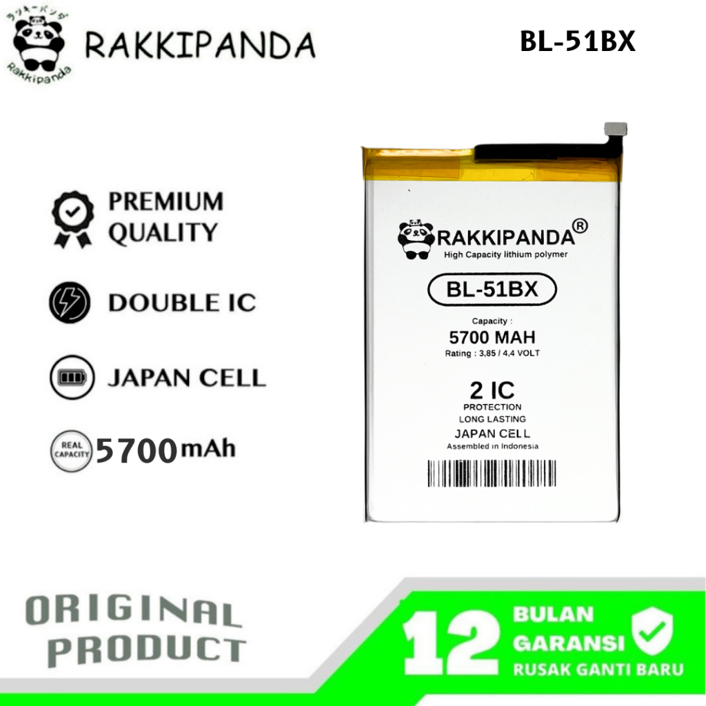 RakkiPanda - BL-51BX Infinix Hot 10 X682/Hot 11 X662/Note 8 X692/Note 8I X683 Batre Batrai Baterai