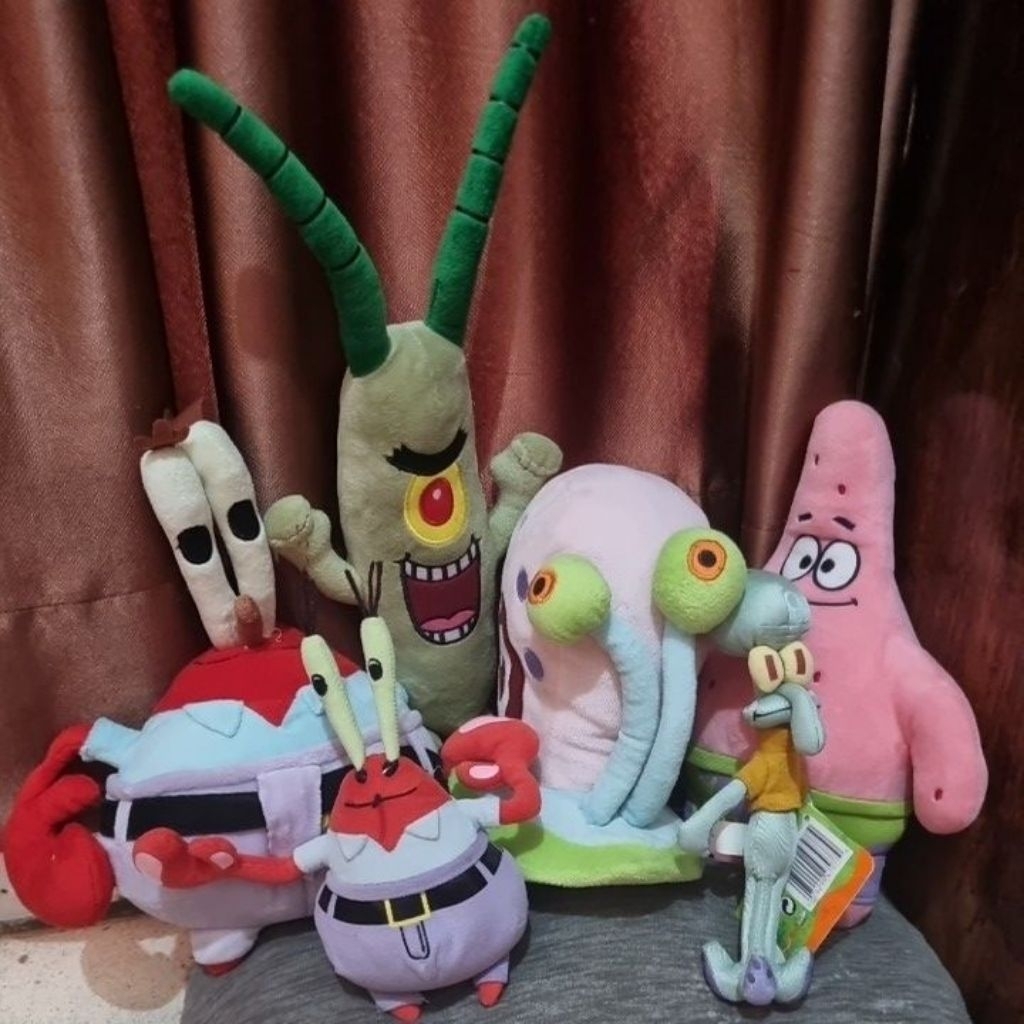 Boneka Spongeboob Patrick Gerry Squidward Crab Planton +adm