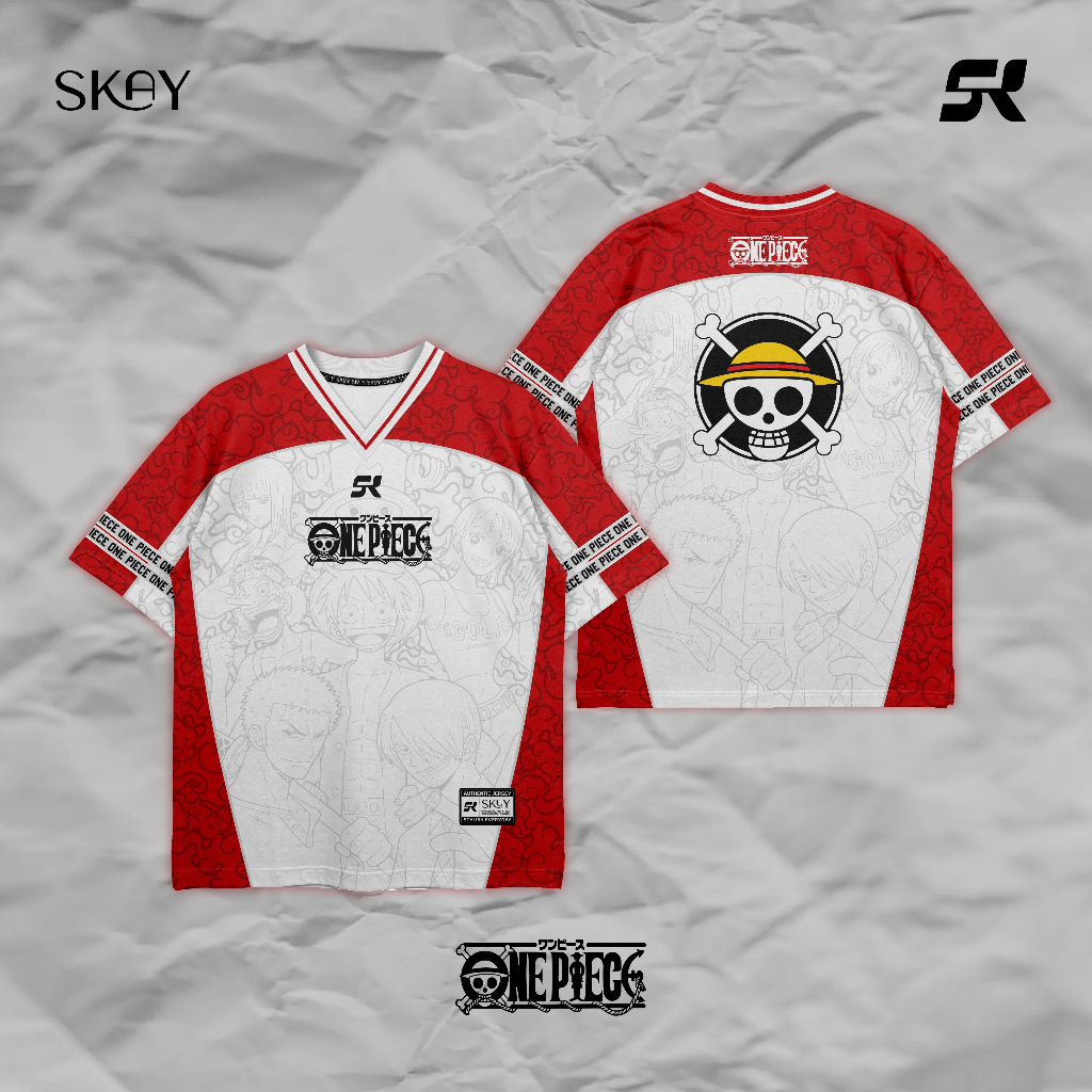(BISA COD) SKAY Industries Jersey OnePiece Full Printing Sublimasi Series Anime OnePiece LUFFY Dewas