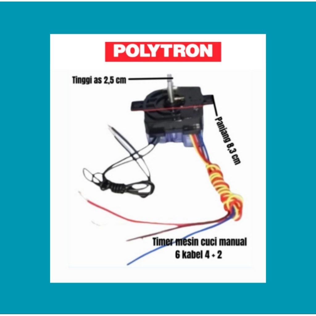Timer mesin cuci 2 tabung Polytron 6 kabel