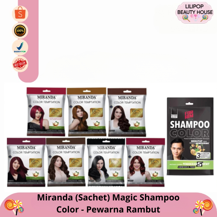 Miranda (Sachet) Magic Shampoo Color - Pewarna Rambut