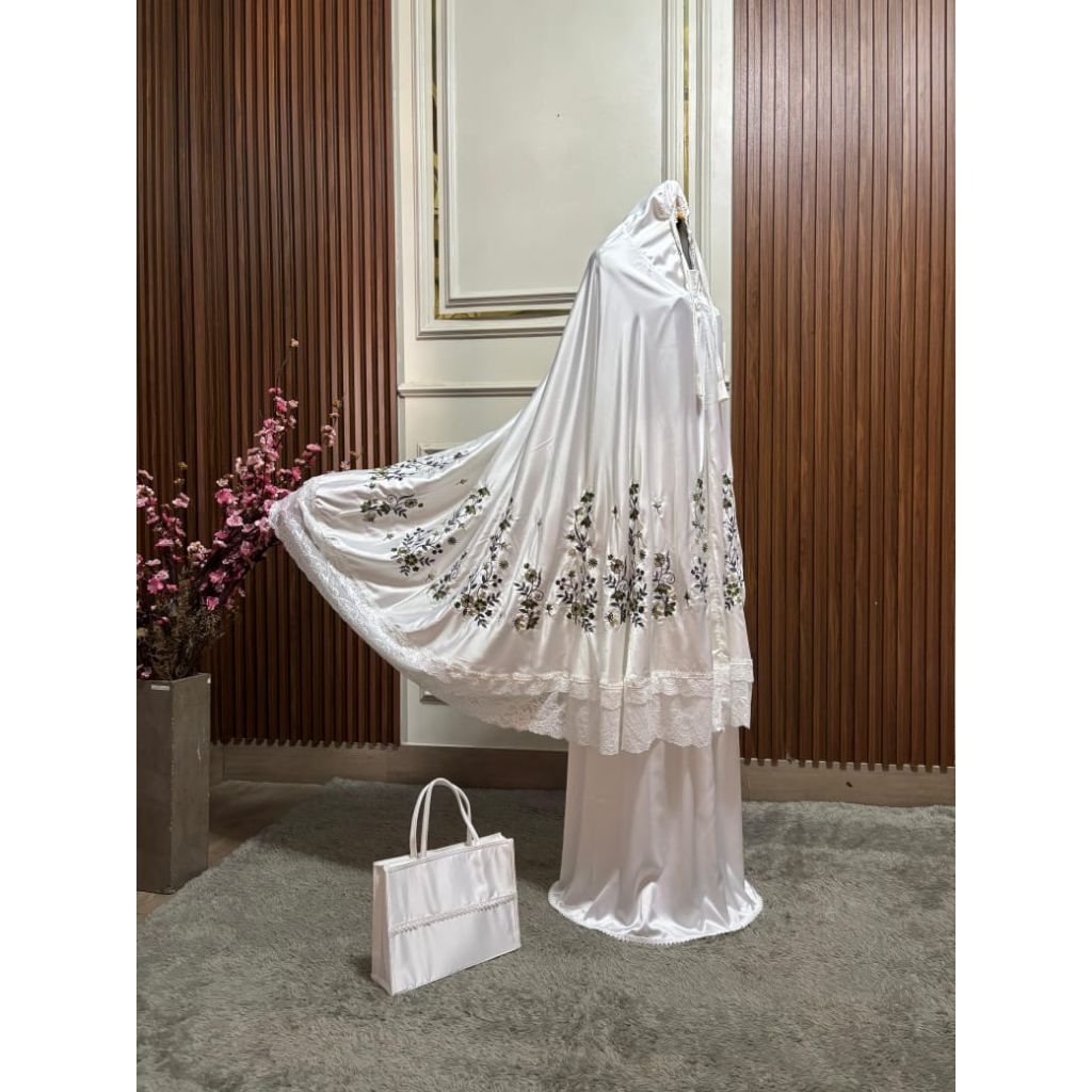 Mukenah alyssa silk Armani premium bordir