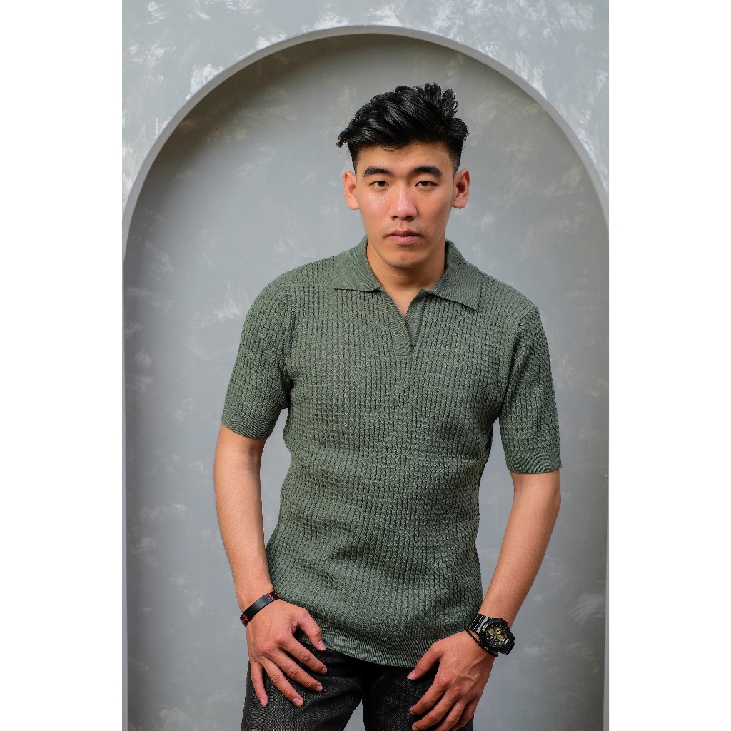 Slover - Hae Top - Atasan Rajut Pria - Polo Knit Shirt