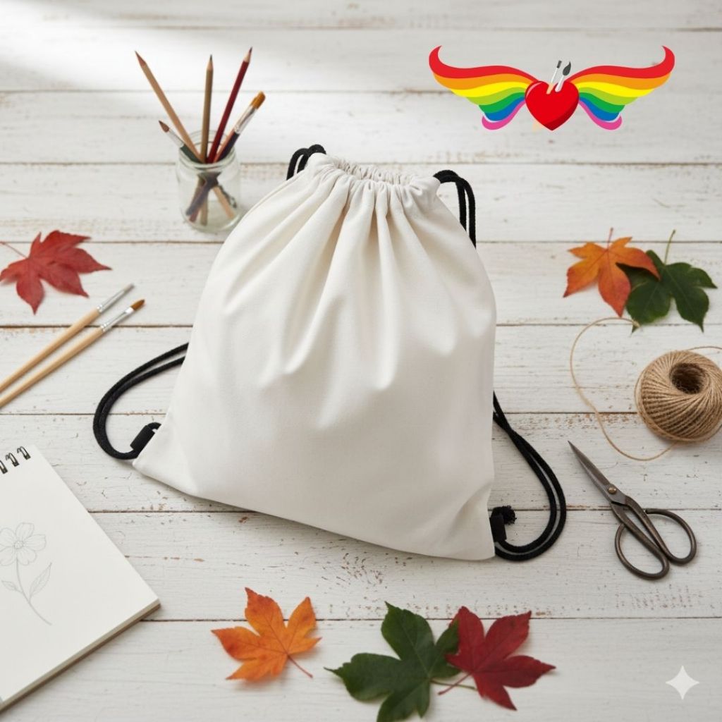 [READY] TAS RANSEL SERUT KANVAS LUKIS POLOS / JARING AKSRITEX, tas kanvas ransel, tas canvas ransel,