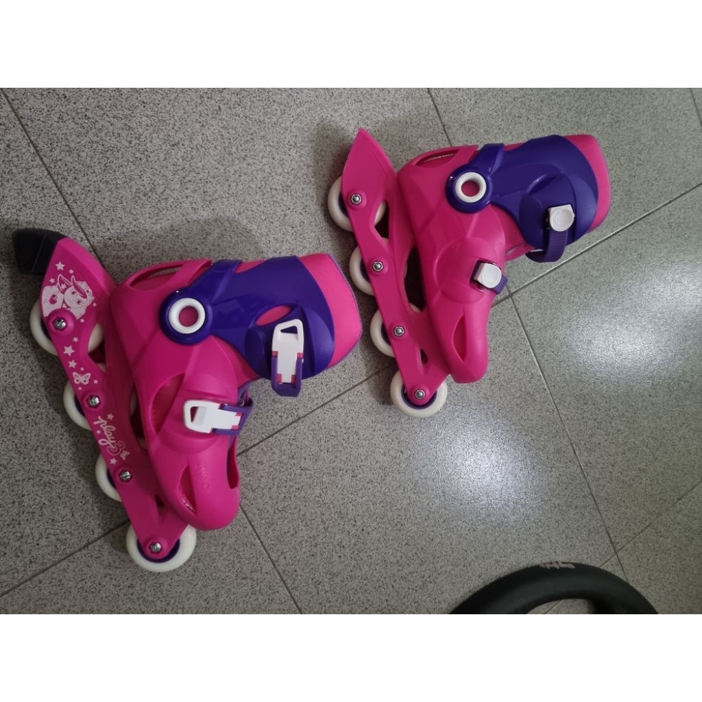 DECATHLON OXELO SEPATU RODA ANAK PINK