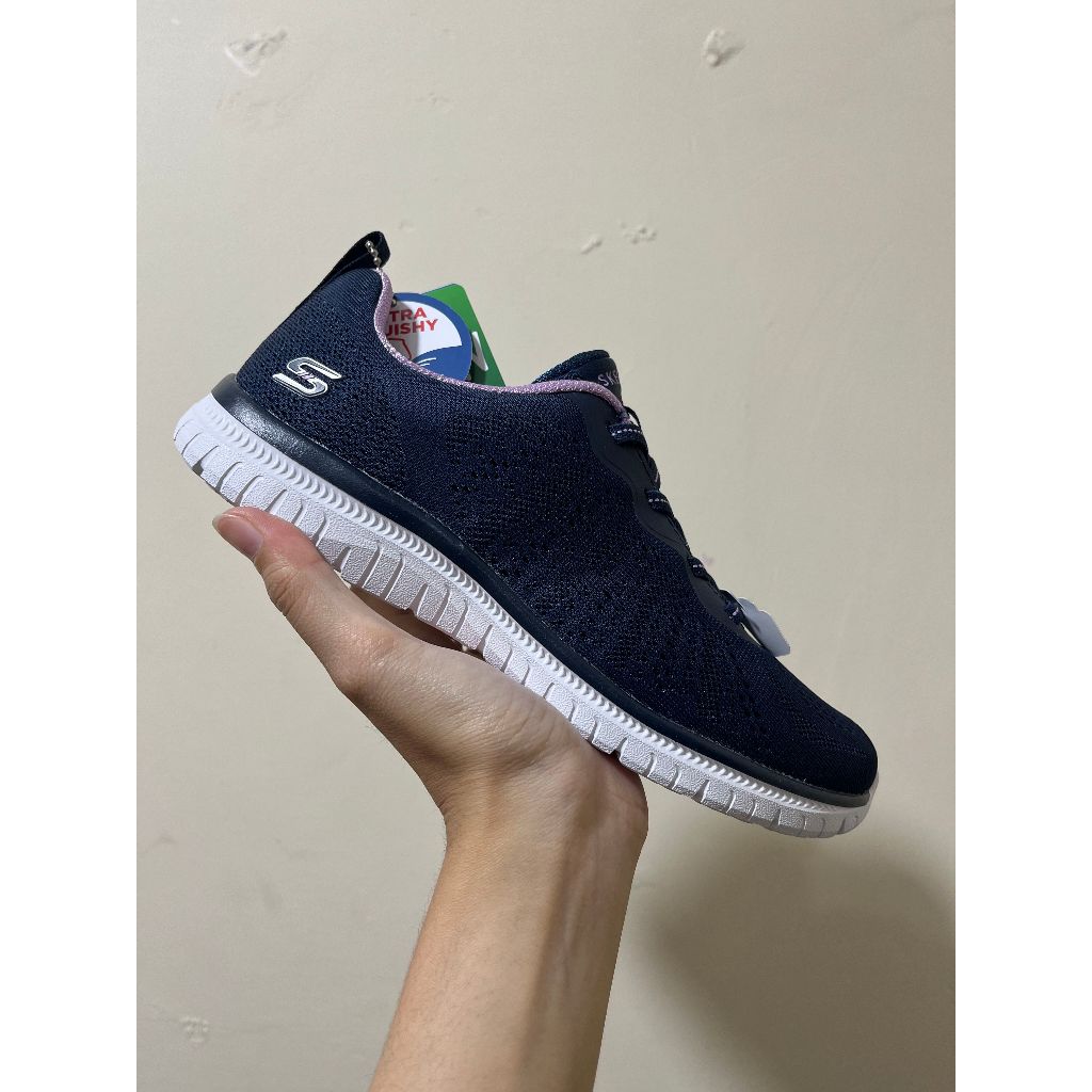 SEPATU WANITA SKECHERS VIRTUE BE GREAT NAVY LAVENDER ORIGINAL 104413NVLV