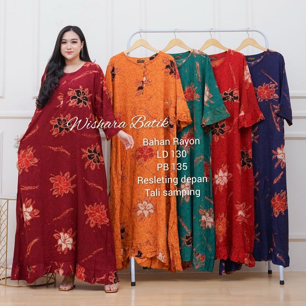 Wishara Batik - Longdress Jumbo Ld 130 Daster Batik Cap Daster Gamis Batik Pekalongan