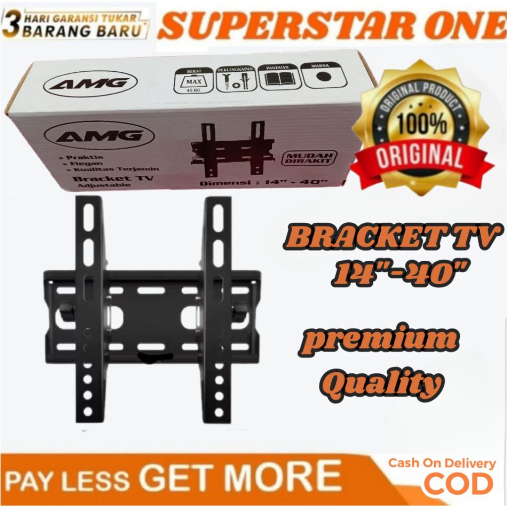bracket tv/penopang/braket tv led 14 inch/21 inch/32 inch/40 inch