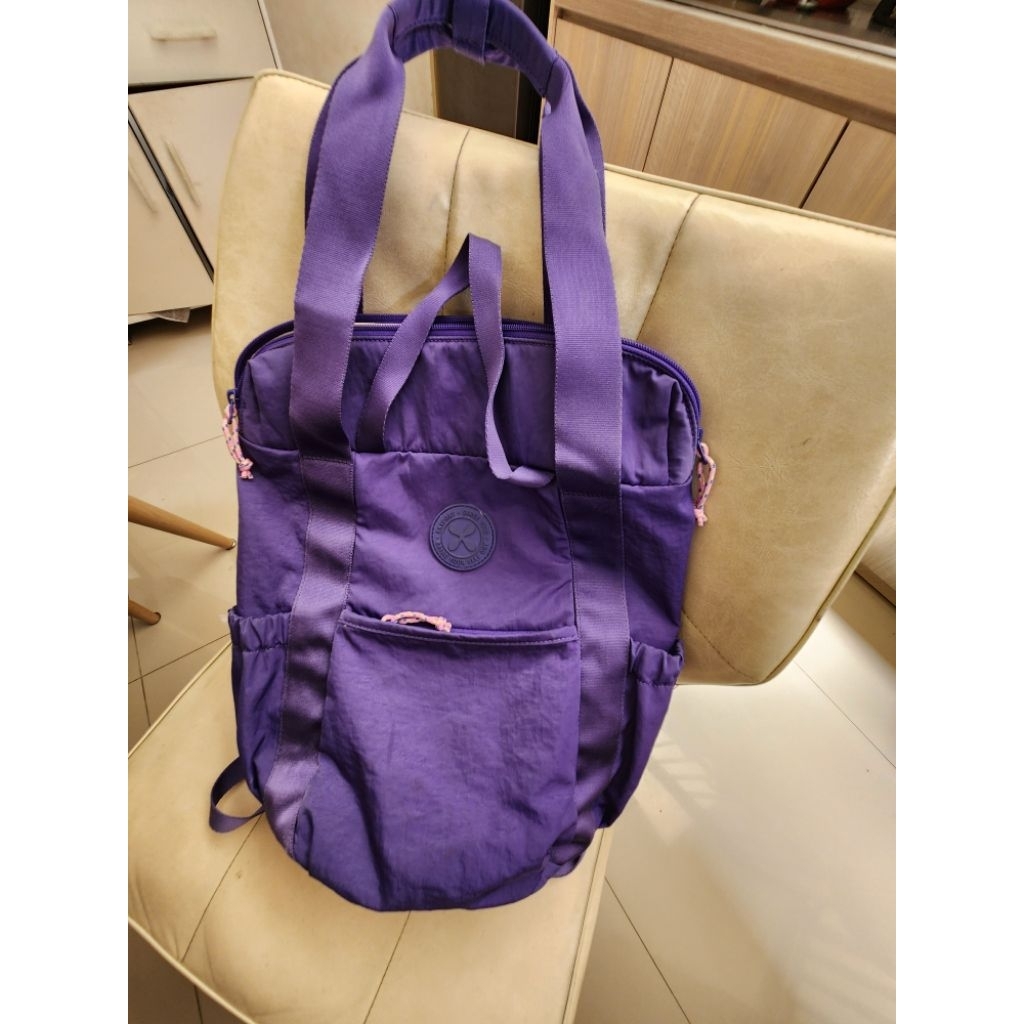 Preloved Exsport Totepack Daily Hustle Purple Ungu M Totebag Backpack