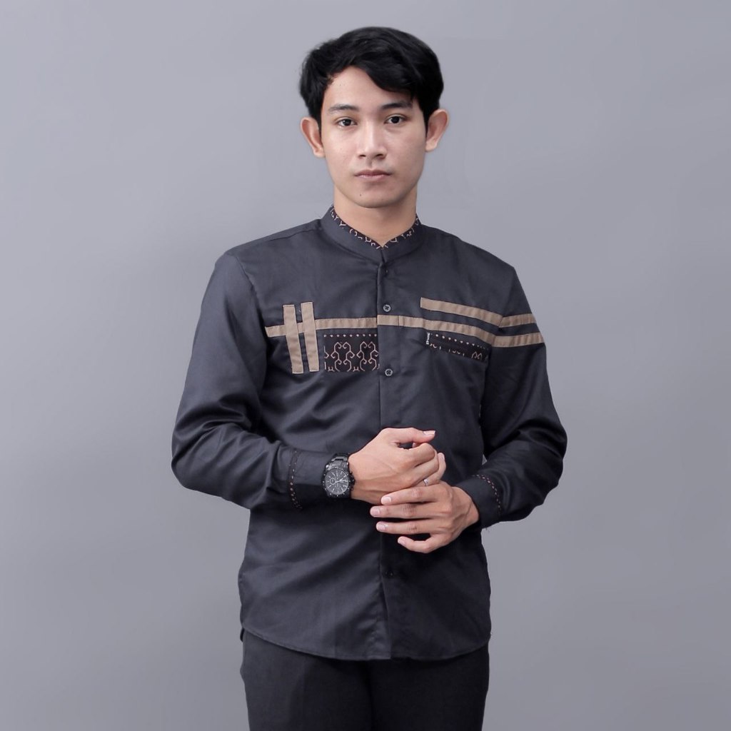 Baju Koko Hastag El Rumi Kombinasi Batik Lengan Panjang