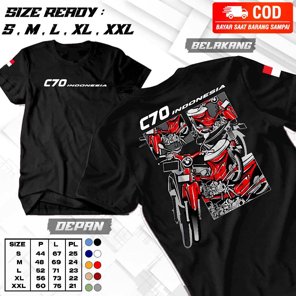 MC TSHIRT - KAOS HONDA C70 INDONESIA - KAOS RACING - KAOS MOTOR - BAJU PRIA DAN WANITA - BAJU DISTRO