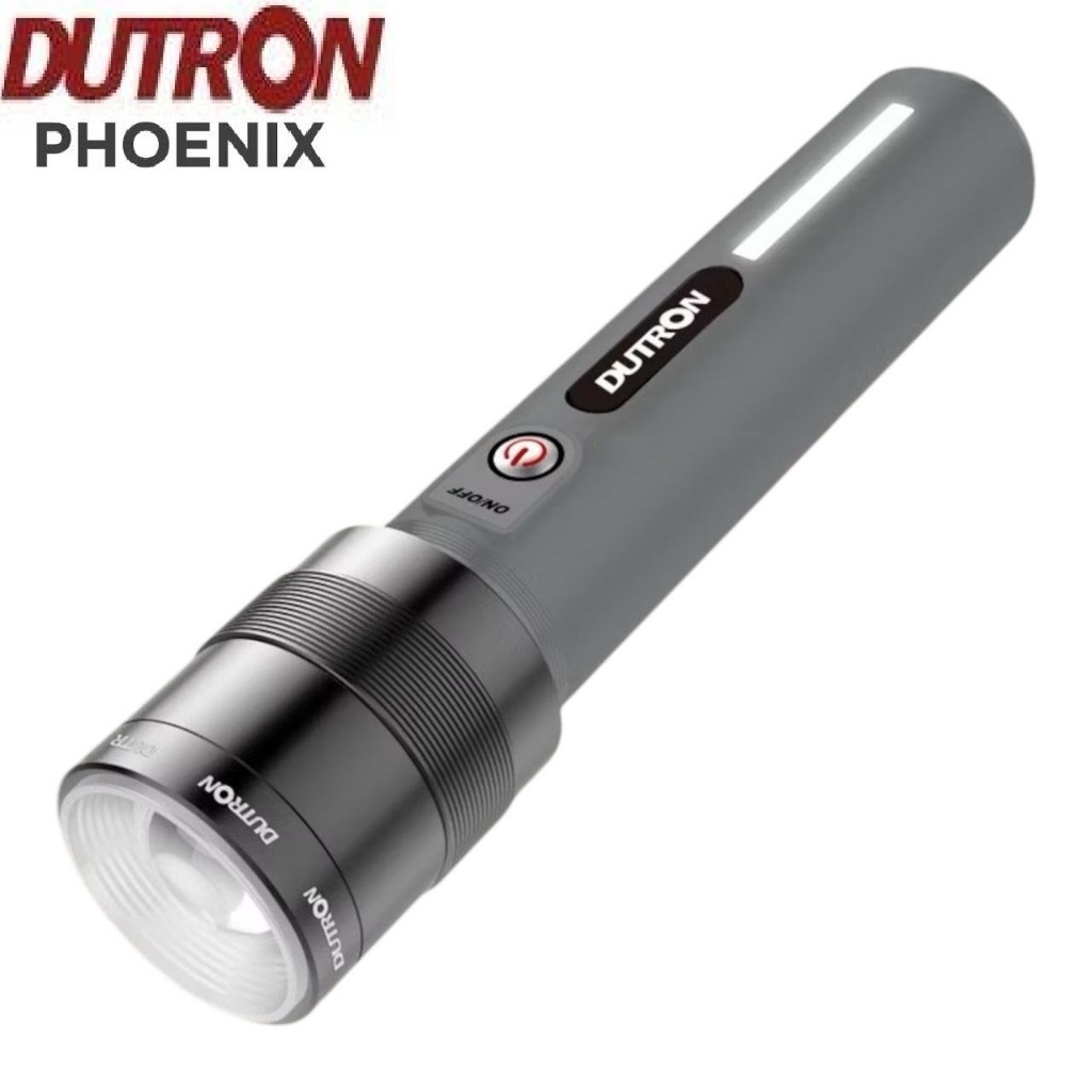 Dutron Phoenix LED Zoom Senter Waterproof USB-C || Senter LED Zoom Cob Jarak Jauh Tahan Lama USB-C