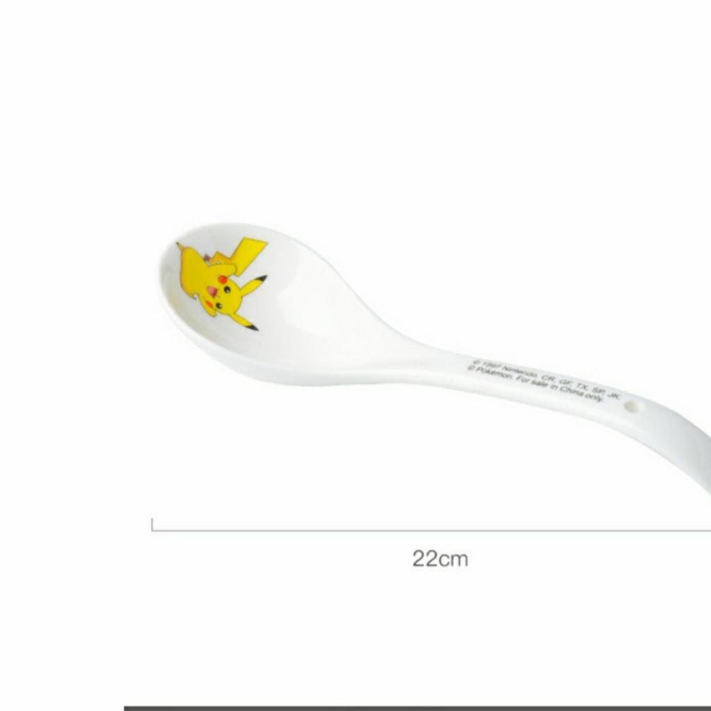 Sendok Sup 22cm Pikachu Original Nintendo Pokemon Go Keramik Porselen Mangkuk Piring Salad
