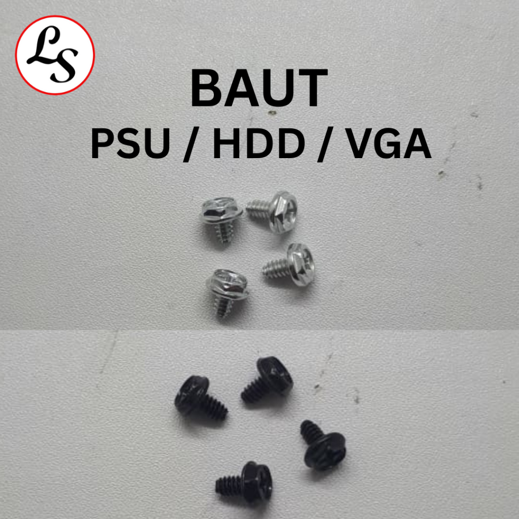 Baut Casing Belakang Komputer / PSU / HDD / DVD Room Sekrup Screw