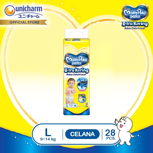 MamyPoko Pants X-tra Kering - L 28 - Popok Celana