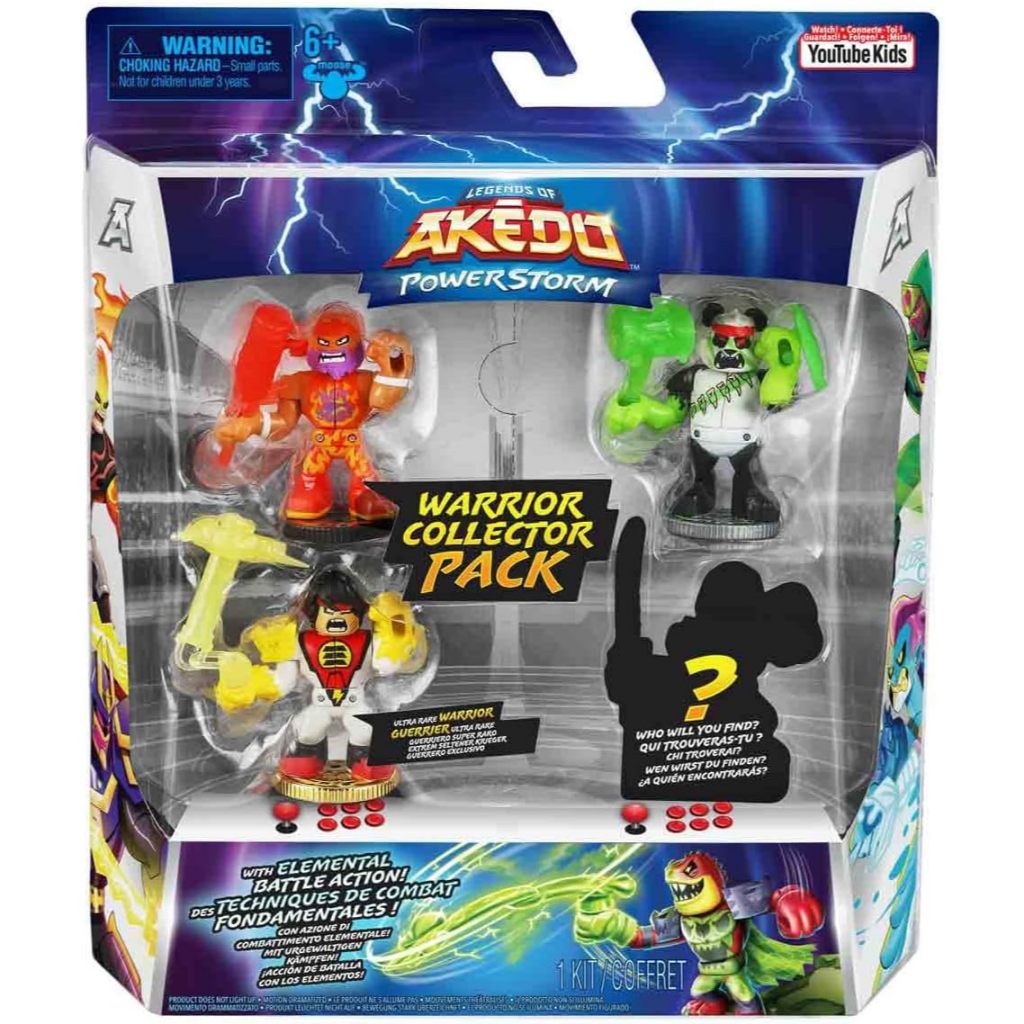 Legends of Akedo PowerStorm Warrior Collector Pack Mini Battling Action Figure 4-Pack