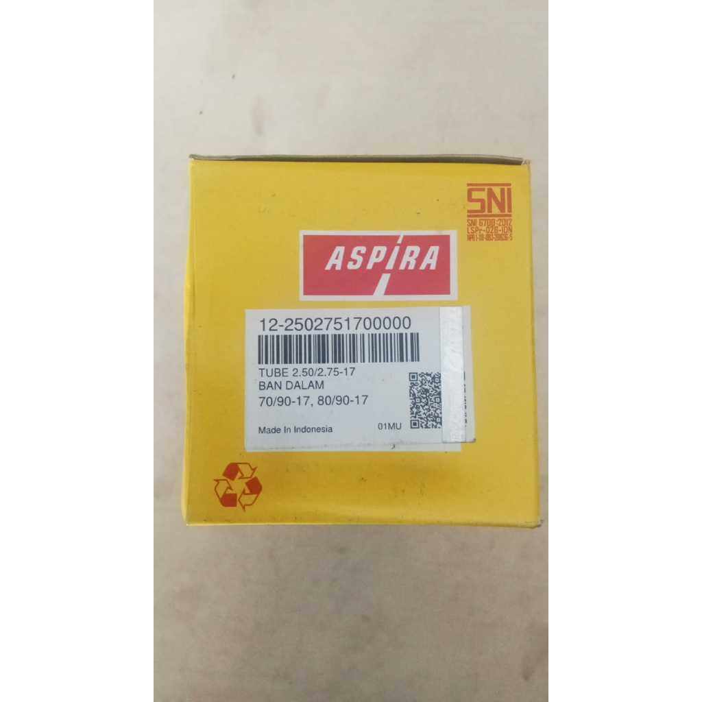 BAN DALAM BEBEK ASPIRA 250 / 275 / 17 / 70/90 / 17 / 80/90 / 17 BAN ASPIRA