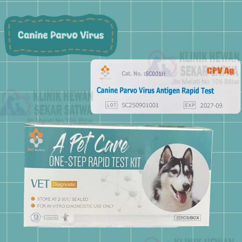 Rapid Test Kit A Pet Care CPV (Canine Parvo Virus) Atigen Rapid Test