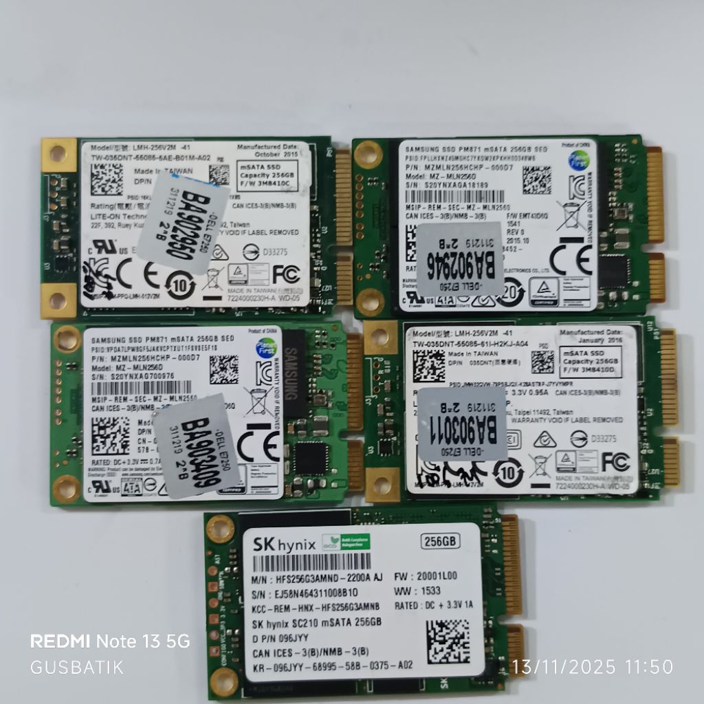 SSD msata 256GB Samsung SM841 Original 256 GB lite on SKhynix