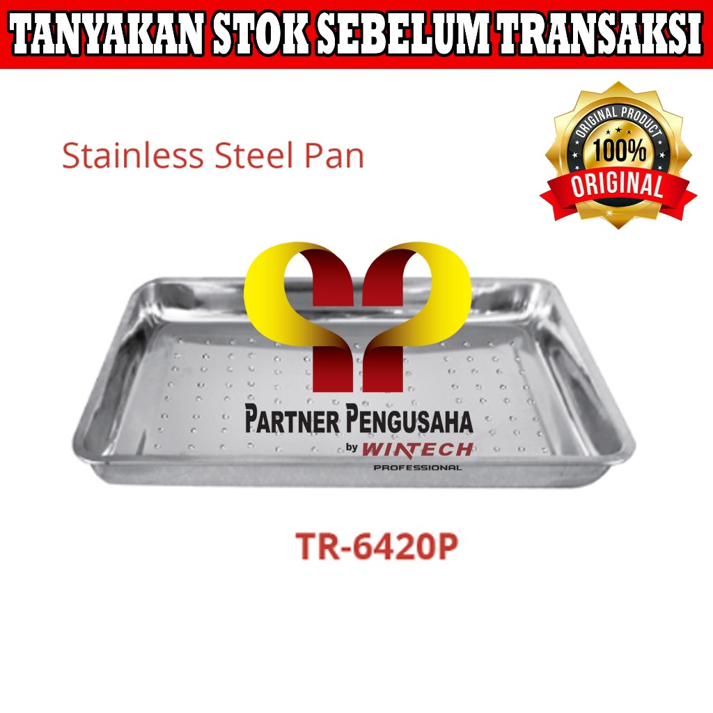 GETRA TR-6420P STAINLESS STEEL PAN - PAN STAINLESS 60 X 40 CM / NAMPAN BERLUBANG