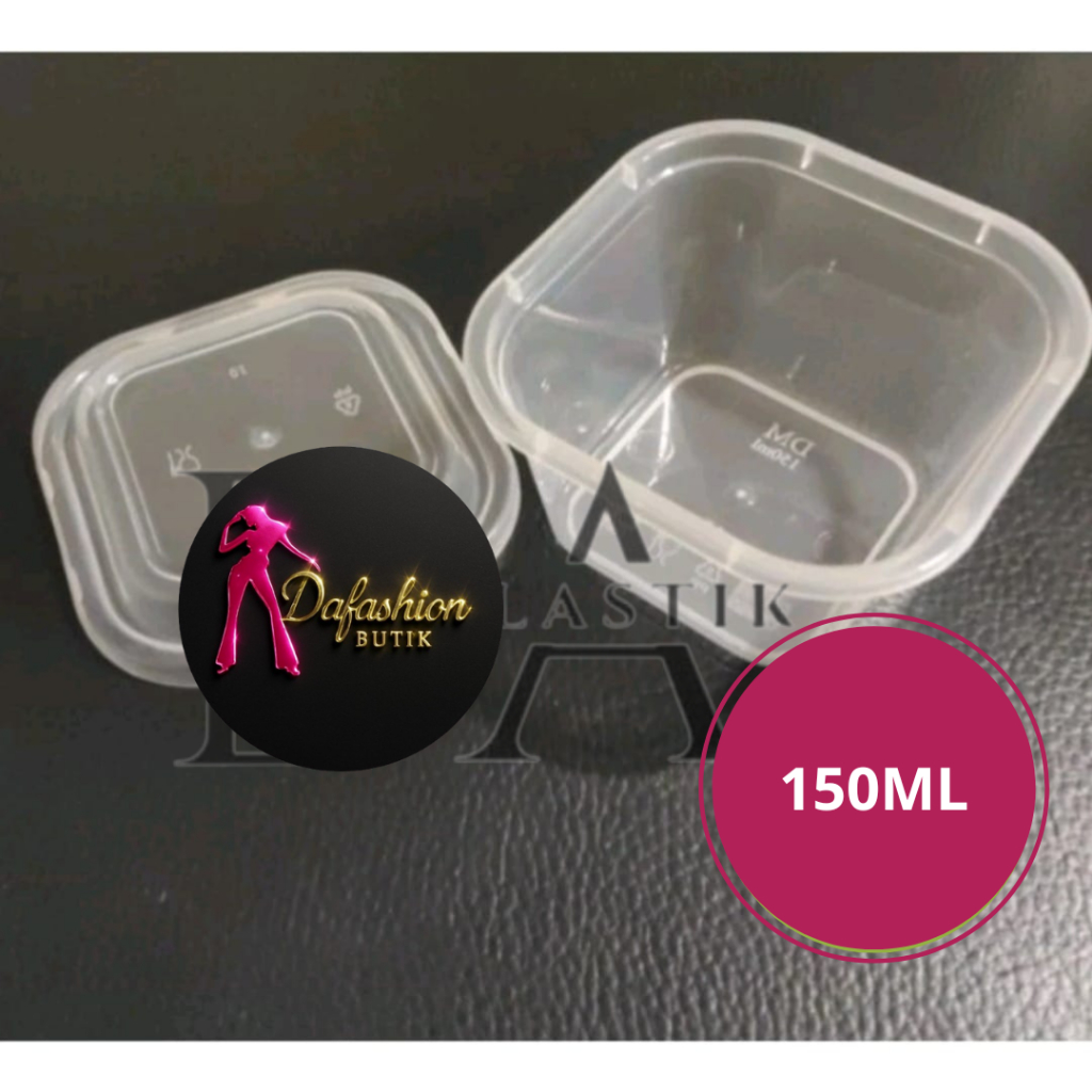 25pcs Thinwall Square 150ml Thinwall Square Mini Kotak Puding