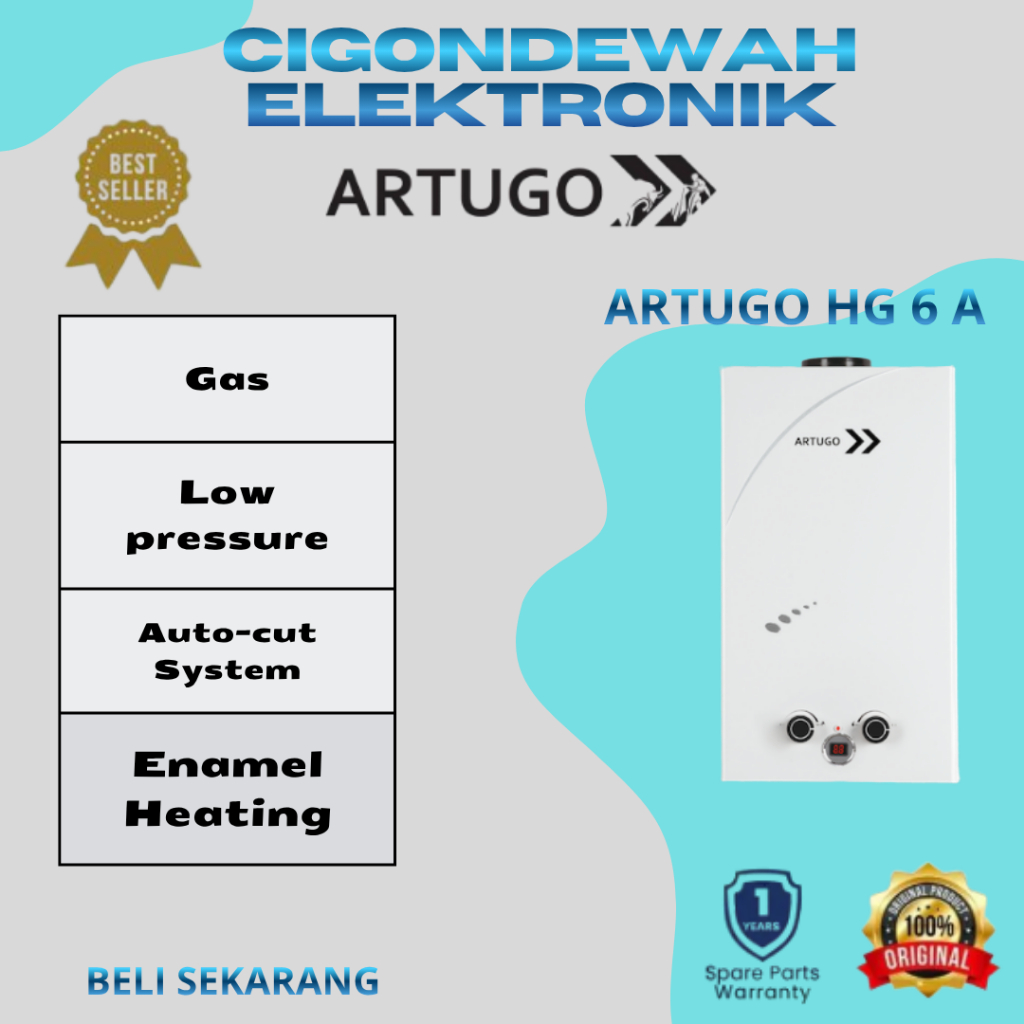 WATER HEATER ARTUGO GAS HG 6 A