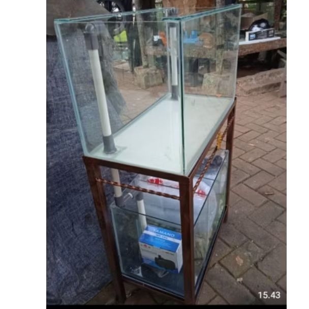 Aquarium (60x30x35)Set Sump Filter Untuk Air Tawar/Laut