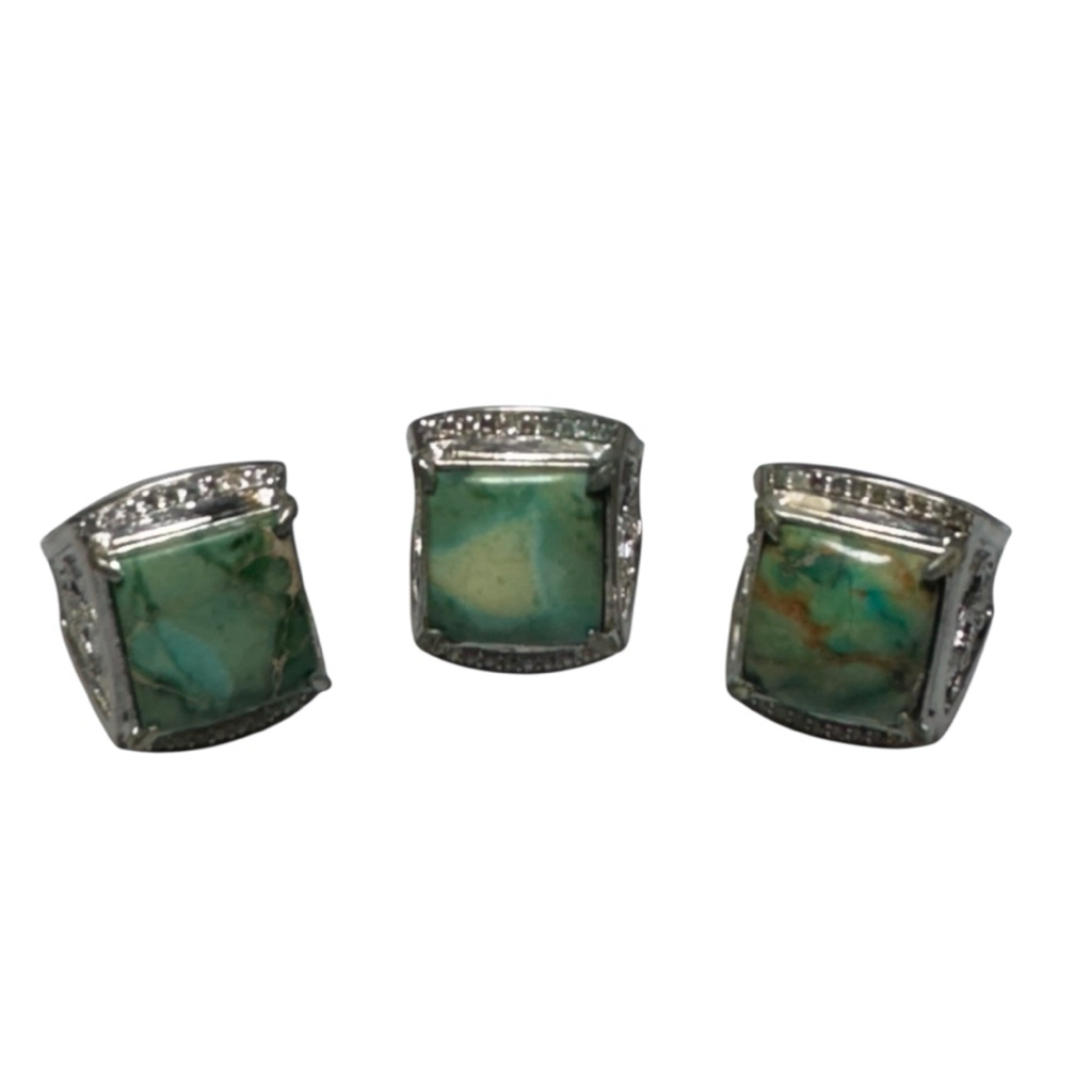 Natural cincin batu akik pirus nevada kotak BD01-094