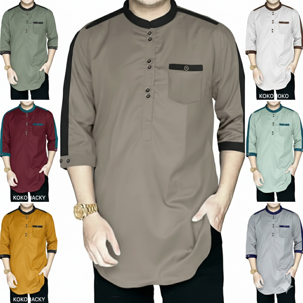 Baju Koko Yamani Karisma Matt Toyobo Premium Quality Pria Kurta Pakistan Viral Adem Nyaman dipakai
