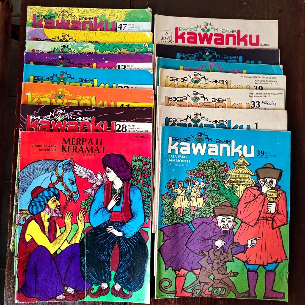 Majalah KAWANKU Jadul Tahun 1977-1982. Majalah Anak anak Lawas