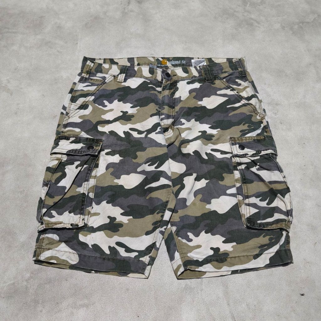 Celana pendek cargo carhartt relaxed fit camo