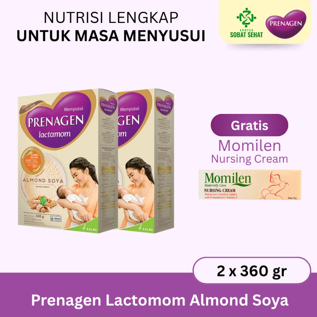 [TWIN PACK] - Prenagen Lactamom 360Gram | FREE Momilen Nursing Crean 5 Gram