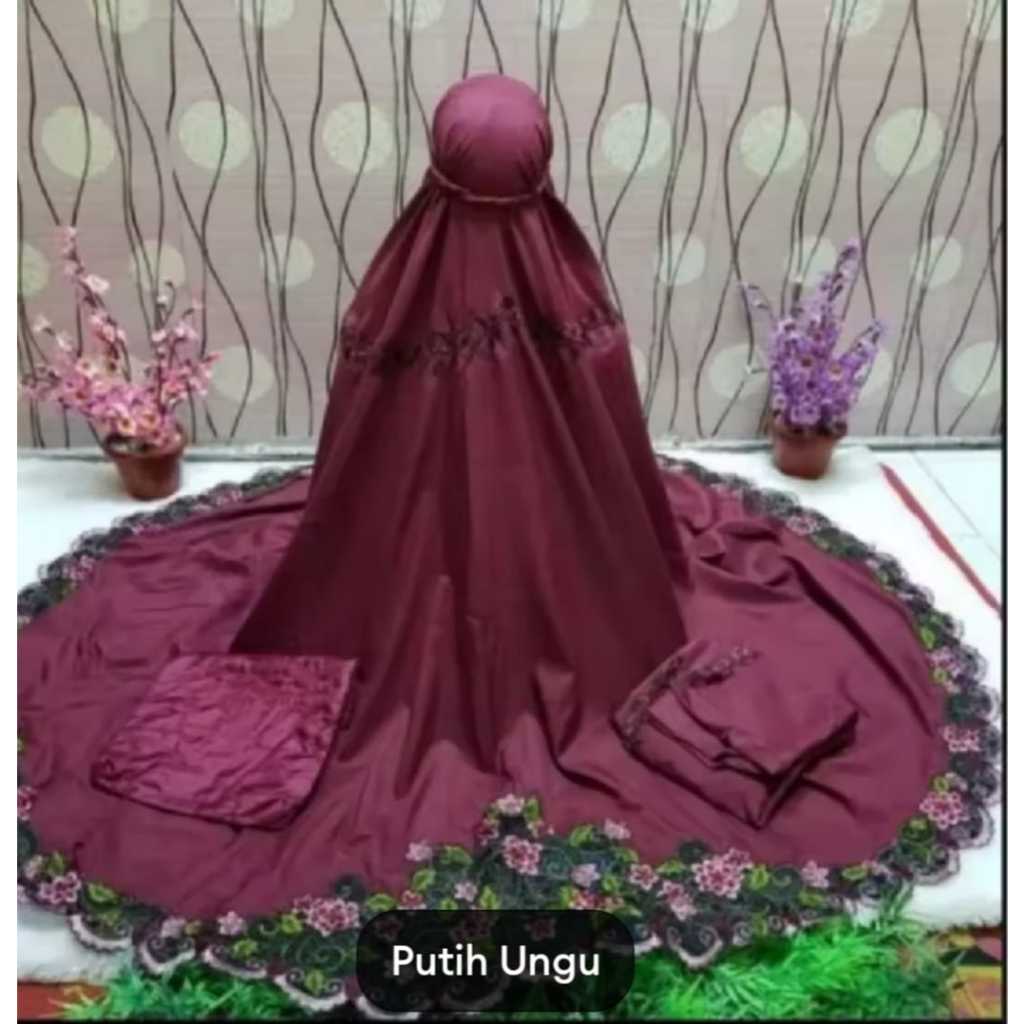 Mukena Wanita Dewasa Bordir Bunga