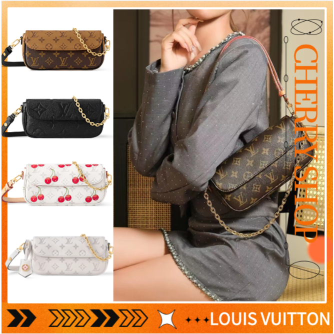 Louis Vuitton WALLET ON CHAIN IVY BAG  M81911 Tas selempang wanita LV dengan rantai