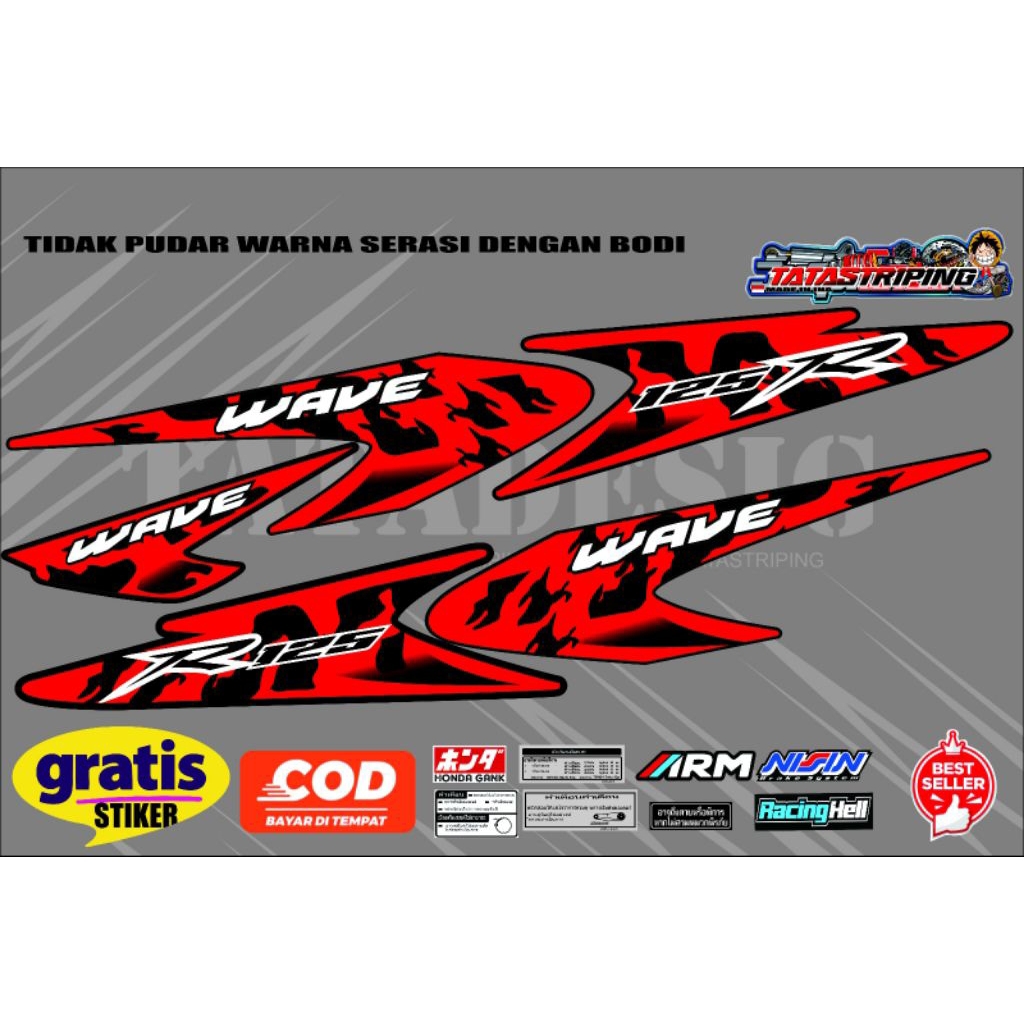 STRIPING STIKER KARISMA 125 DECAL STRIPING KARISMA X WAVE 125 THAILAND