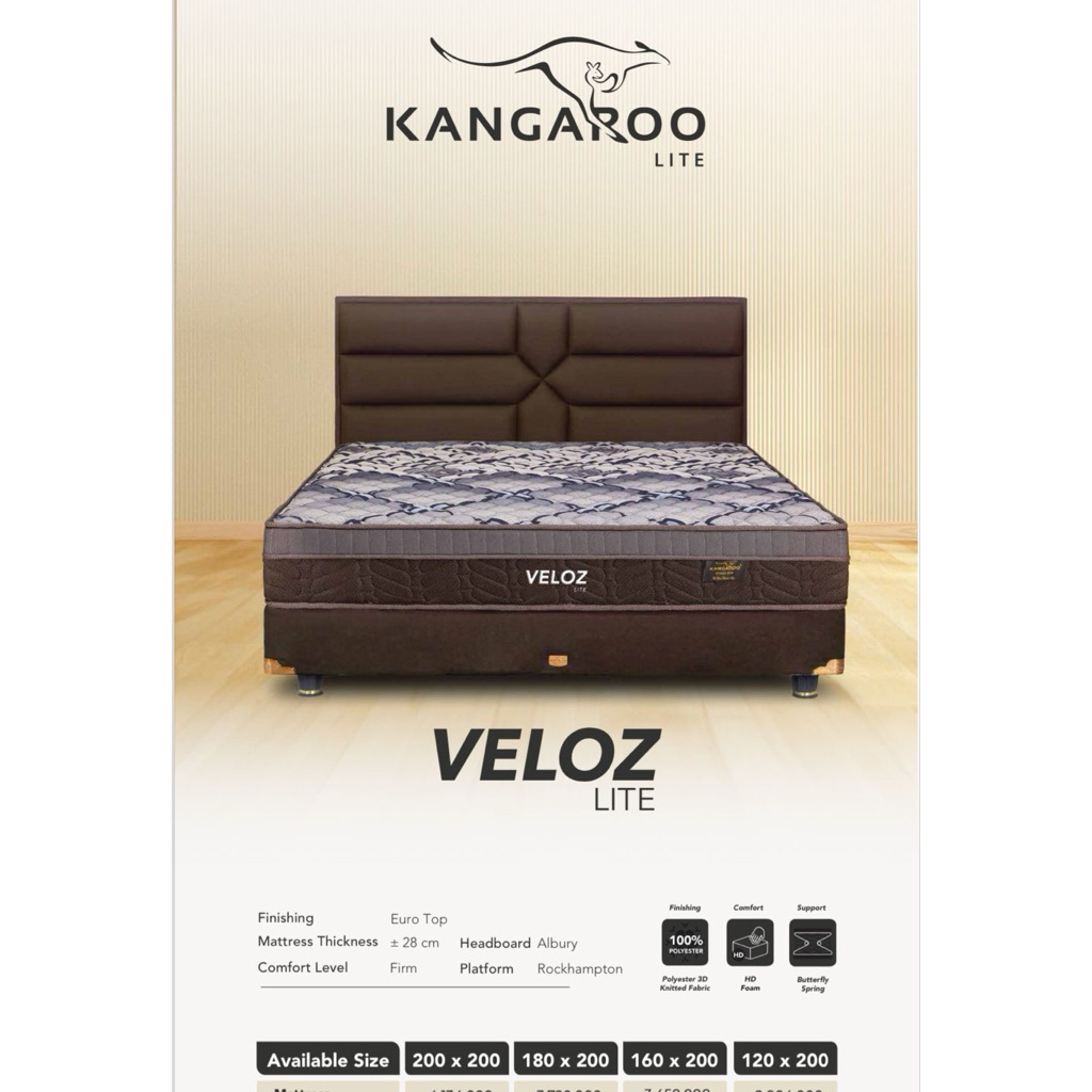 Spring Bed Matras Kangaroo Veloz Lite 6 Kaki