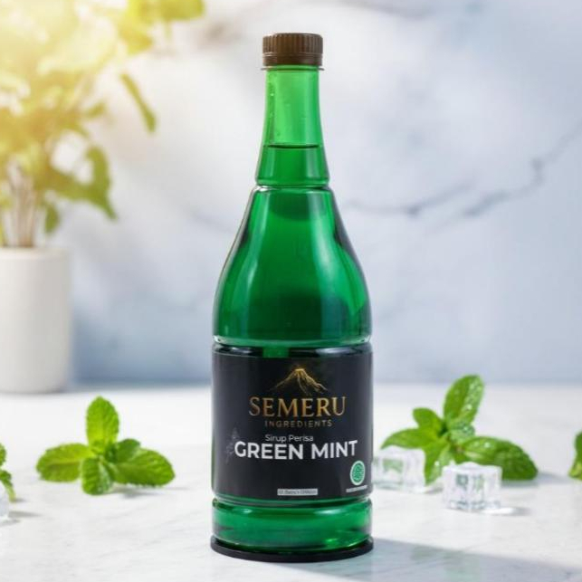 Semeru Sirup - Syrup Green Mint 1000ml - Sirup Minuman Rasa Green mint