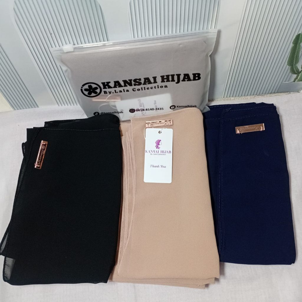 pashmina Ceruty panjang 200×75 Cm. by kansai hijab