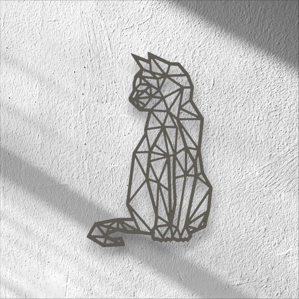 Hiasan Dinding 3D Geometri Hewan Estetik Dekorasi kamar Ruang Tamu