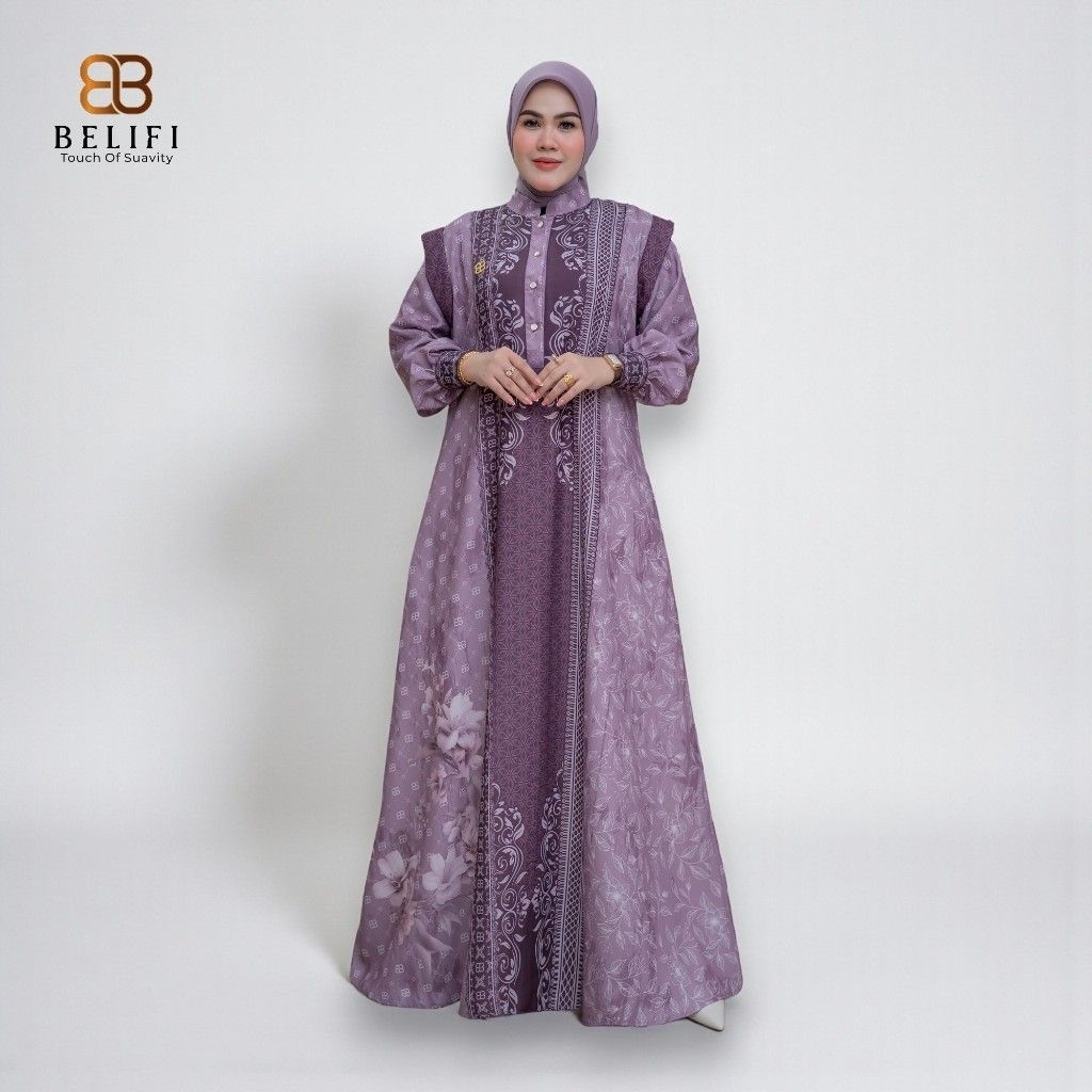 BELIFI AYJORA DRES GAMIS PREMIUM MOTIF DRES WANITA ELEGAN