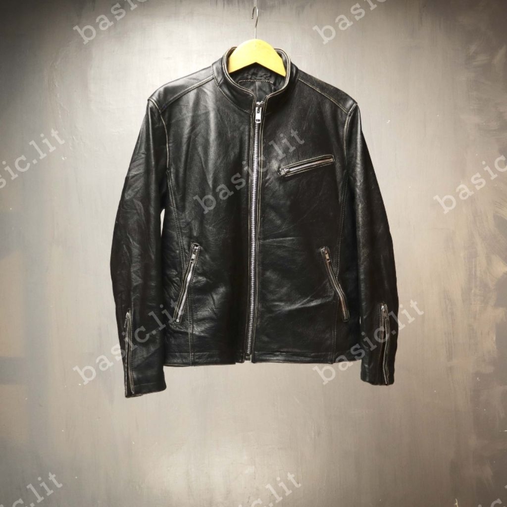 Vintage single rider leather jacket