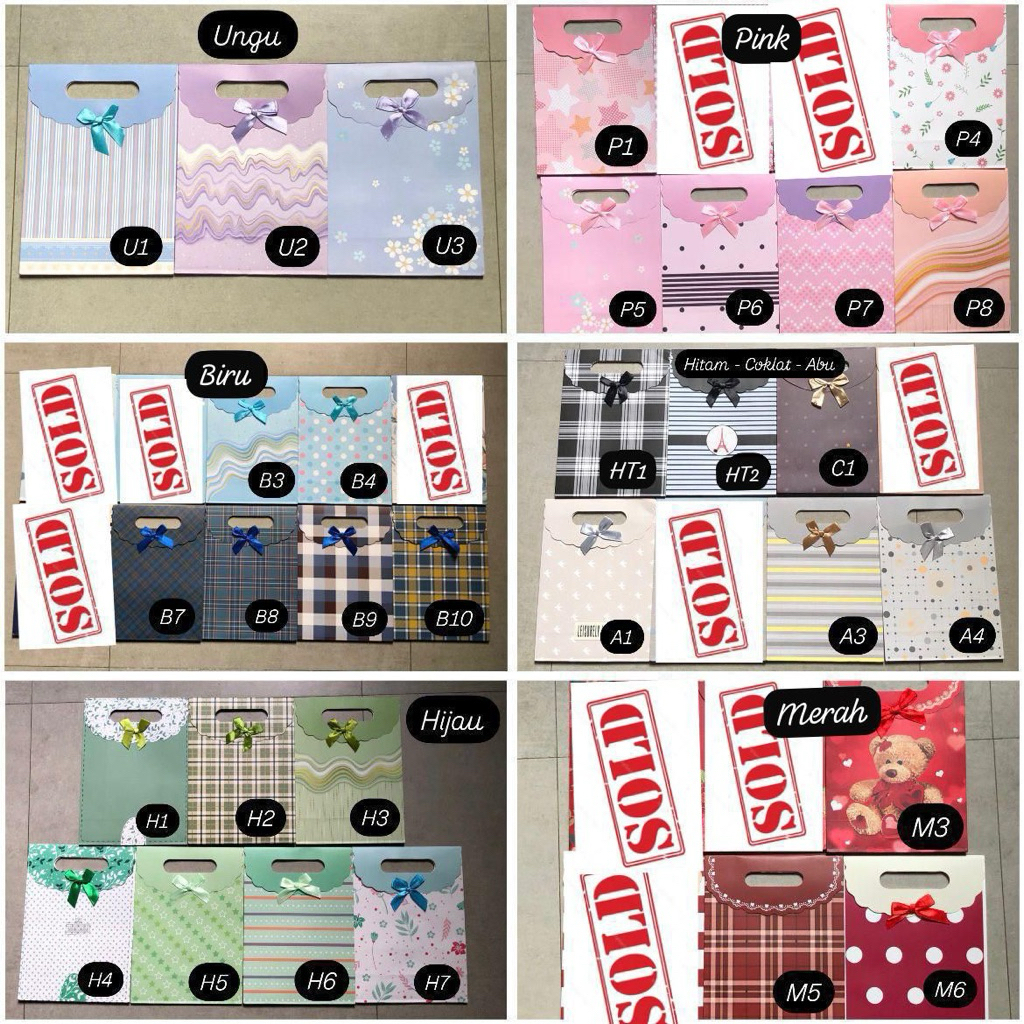 Paperbag / Paper Bag Pita tutup / Tas Kado