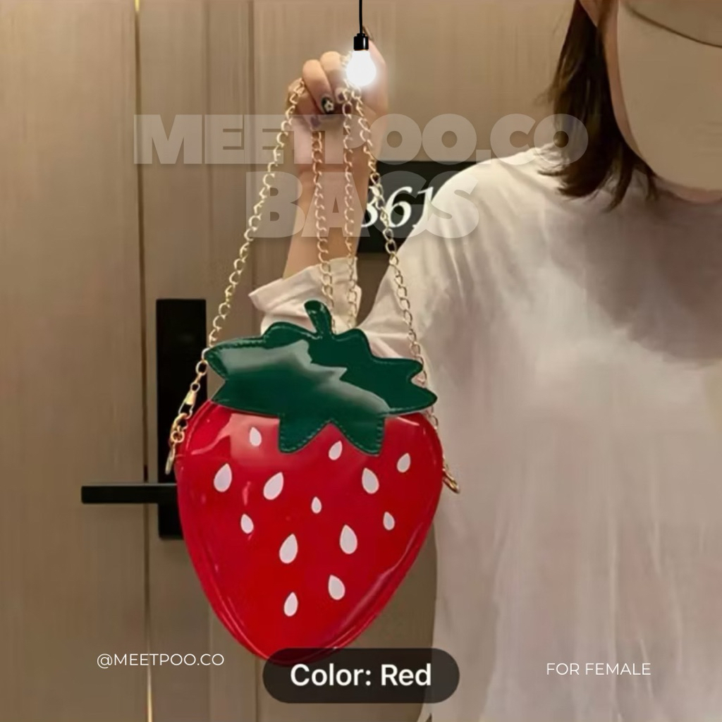 SALE TAS MINI ANAK STRAWBERRY || TAS BEKAL MAKANAN || TAS REMAJA MARHEN J. PINK || TAS LAPTOP GW