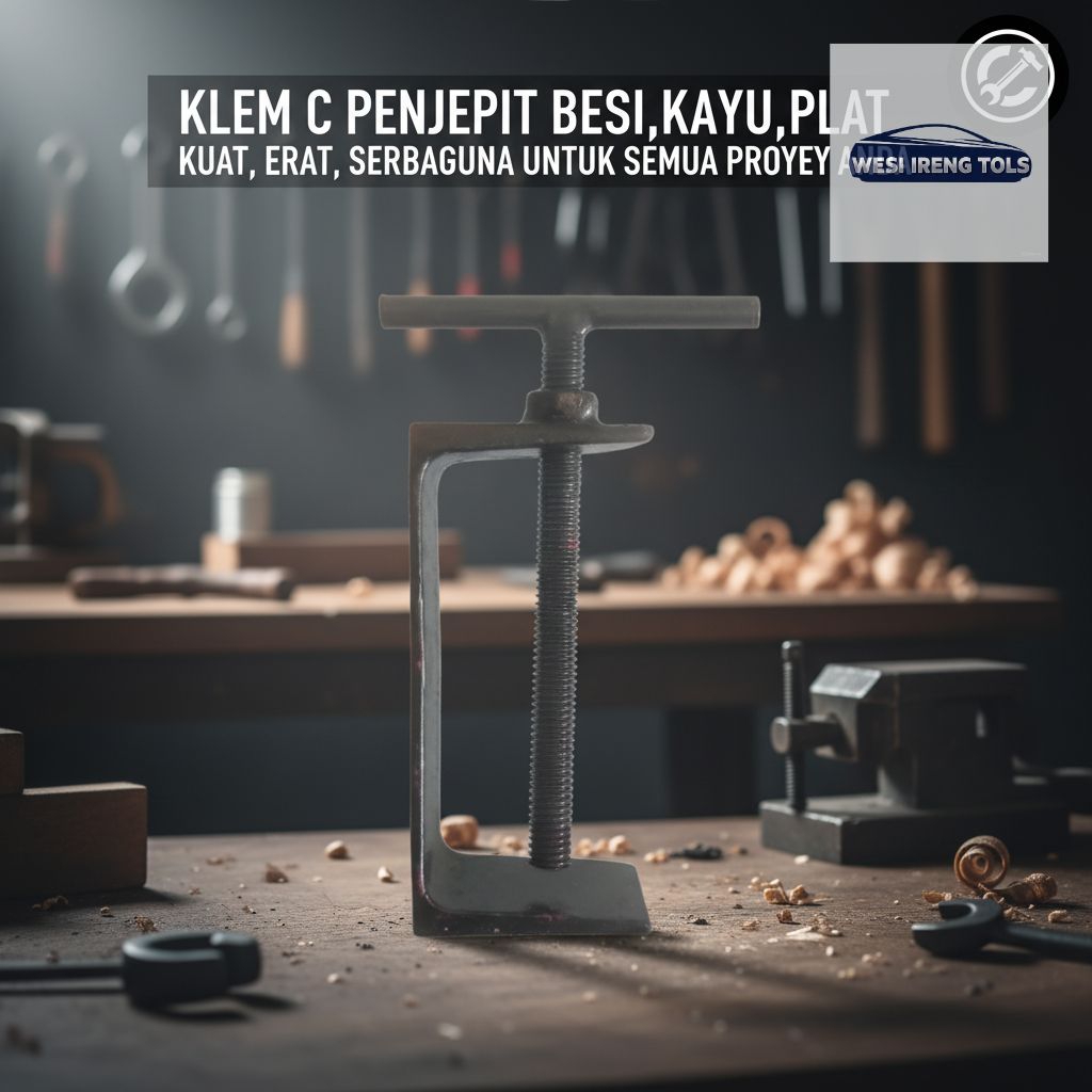 KLEM C PENJEPIT PLAT BESI,KAYU,PIPA DLL PANJANG 10CM LEBAR 4CM