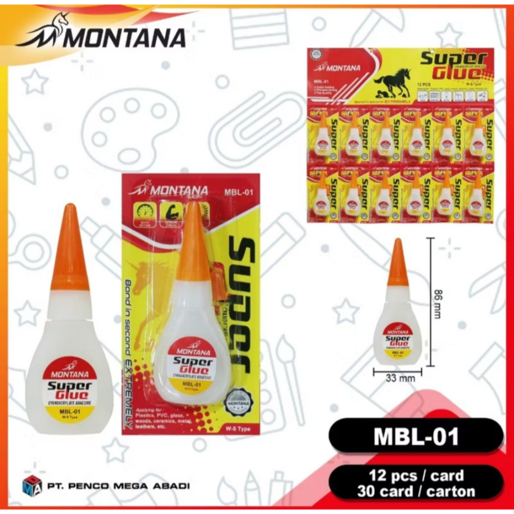 Lem Super Glue Lem Korea Lem Super Kuat 1 Renceng isi 12 Pcs