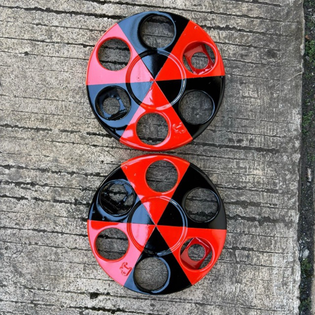 Wildop dop Weldop ring donat truck canter engkel motif silang baut5 dan baut6 plat besi galvanis