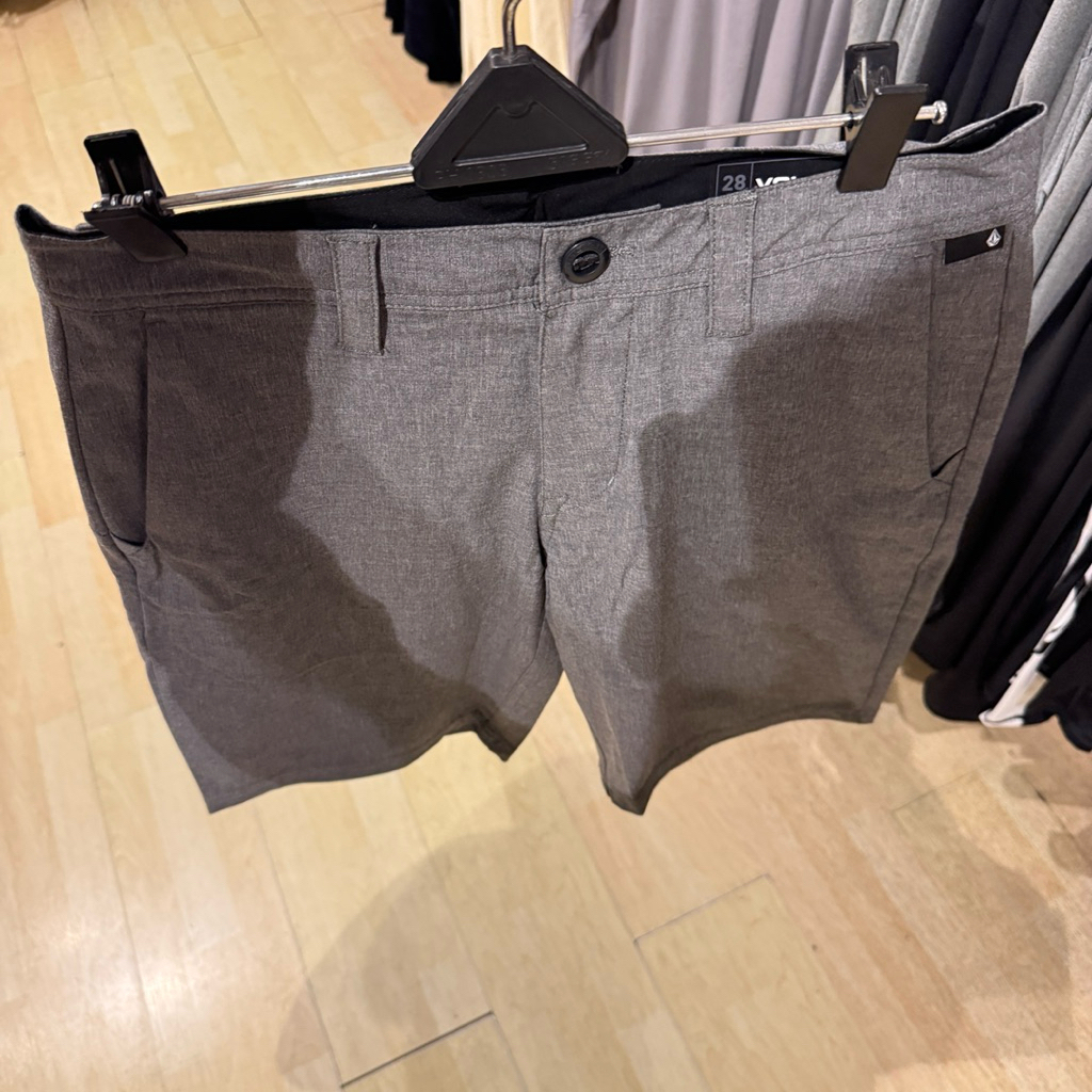 celana pendek pria volcom original frickin cross shred 20 hybrid shorts charcoal heather