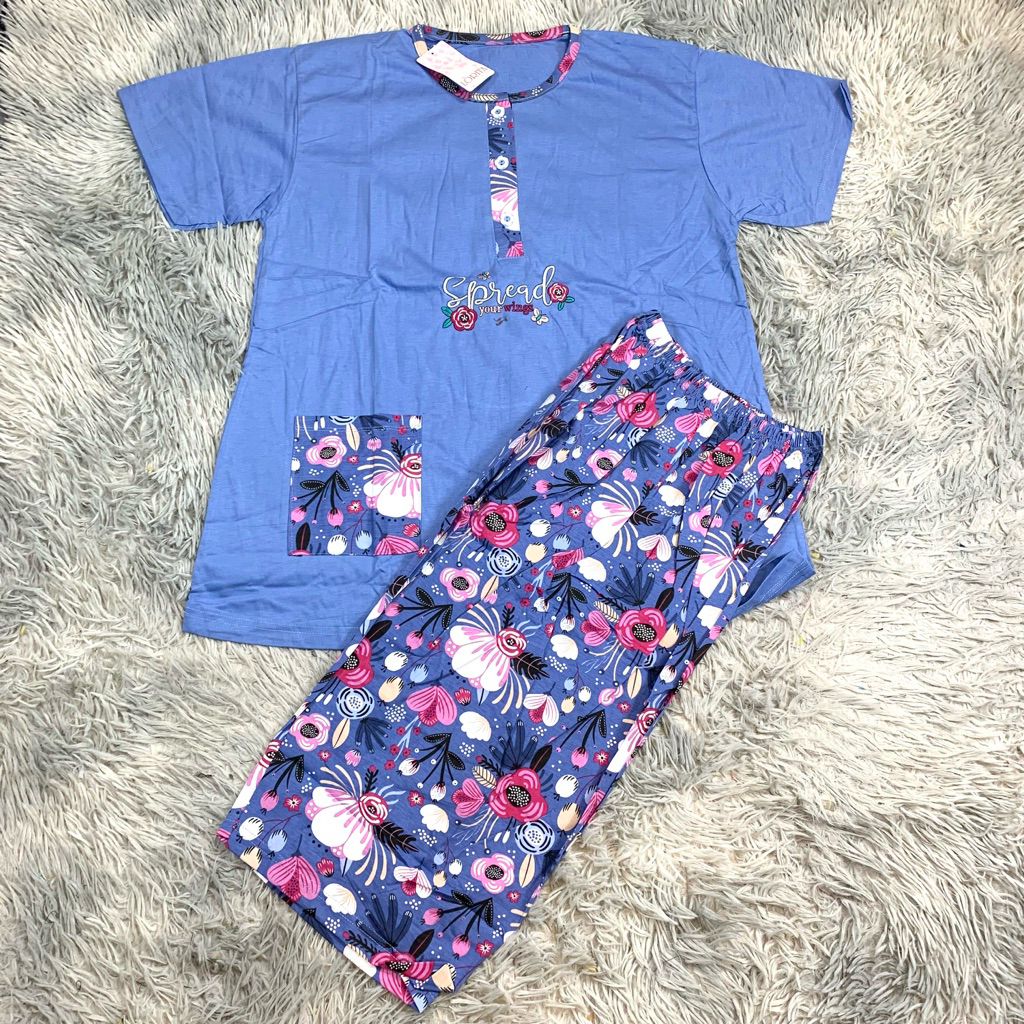 Tebobok - Lorita 3/4 Jumbo Baju Tidur | Baju Tidur Lorita