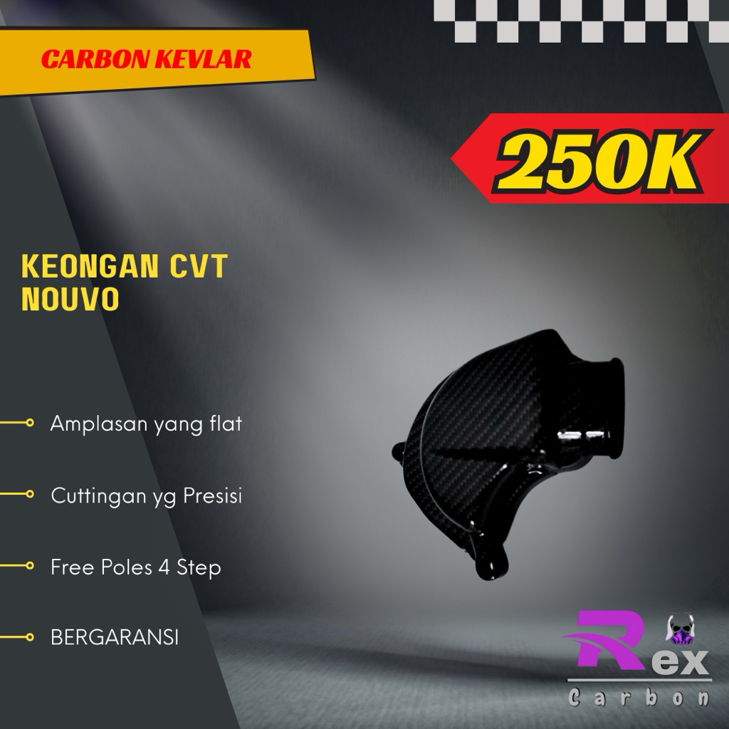 Keongan CVT Nouvo Carbon Kevlar / Karbon Fiber